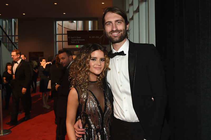 NASHVILLE, TN - NOVEMBER 02: Maren Morris and Ryan Hurd attend the 50th annual CMA Awards at the Br...