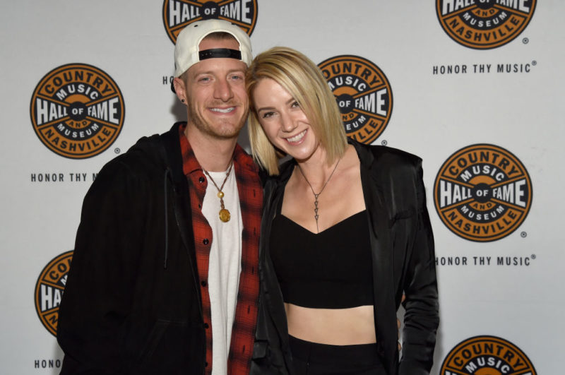 NASHVILLE, TN - MARCH 14: Singer-songwriter Tyler Hubbard and Hayley Stommel attend  The Country Mu...
