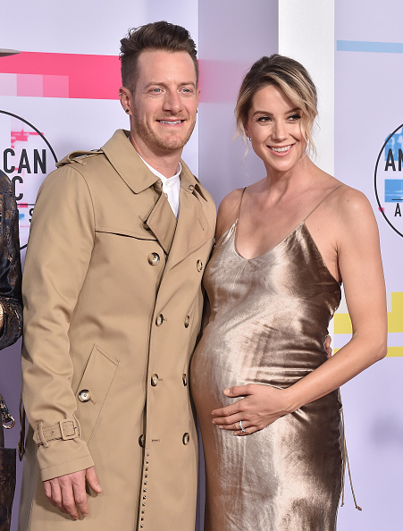 LOS ANGELES, CA - NOVEMBER 19:  Musician Tyler Hubbard and wife Hayley Stommel arrive at the 2017 A...
