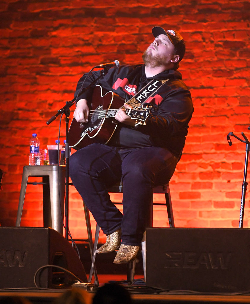 NASHVILLE, TENNESSEE - FEBRUARY 19: Singer and songwriter Luke Combs performs at CMA Songwriters Se...