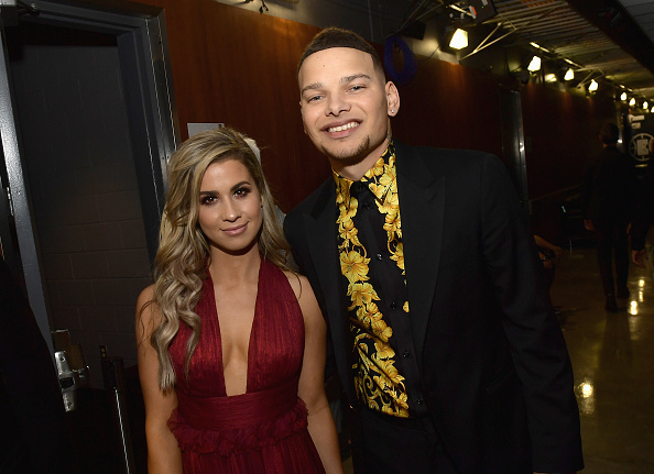 LOS ANGELES, CA - FEBRUARY 10:  Katelyn Jae and Kane Brown backstage during the 61st Annual GRAMMY ...