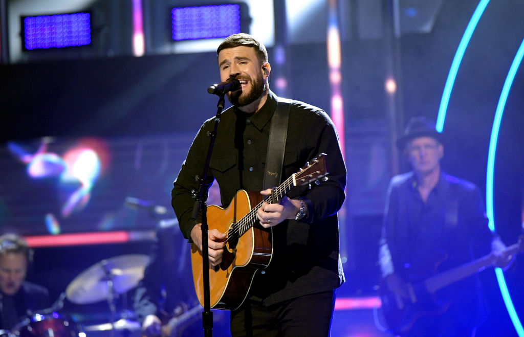 NASHVILLE, TENNESSEE - OCTOBER 16: Sam Hunt performs onstage during the 2019 CMT Artist of the Year...