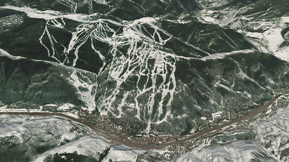 VAIL, COLORADO, FEBRUARY 14, 2017: This is a 3d rendered image of Vail Mountain Ski Resort, Vail, C...