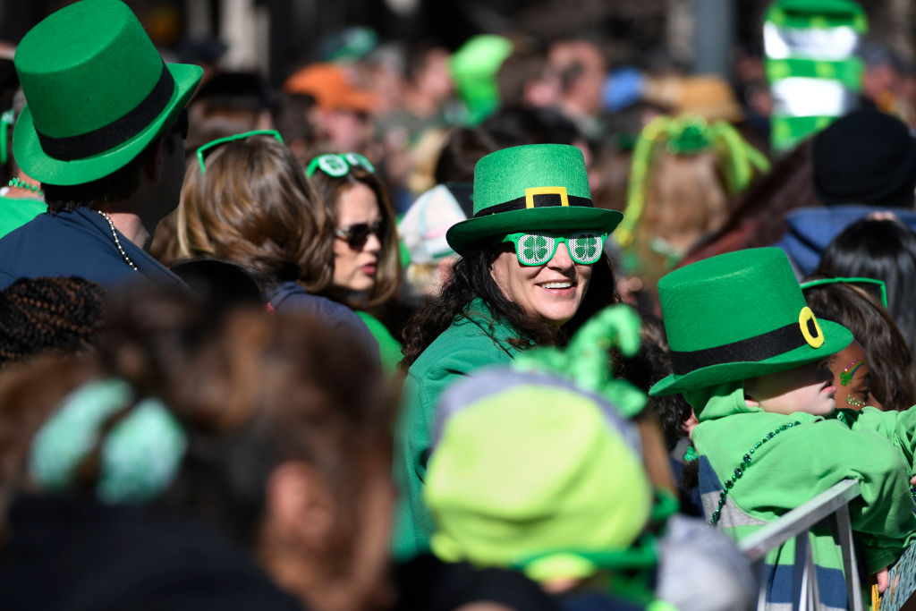 DENVER, CO - MARCH 17: Large crowds for the annual St. Patrick's parade in downtown Denver March 17...