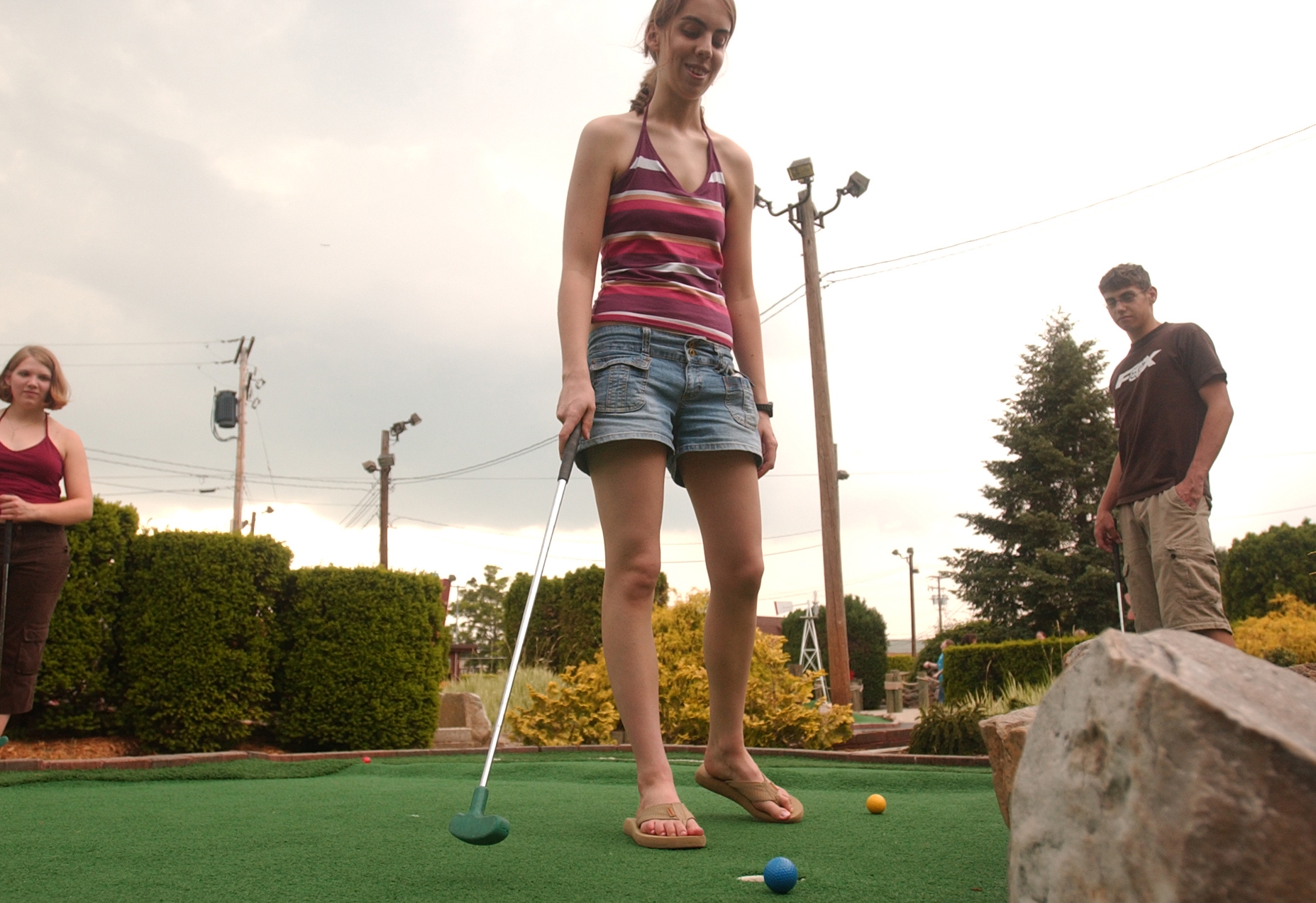 Lauren A. LittleJune 9, 2005Teens Golfing(L-R)Aase Pederson (Mifflin Sr, 17), Kristina Lilac (Miffl...