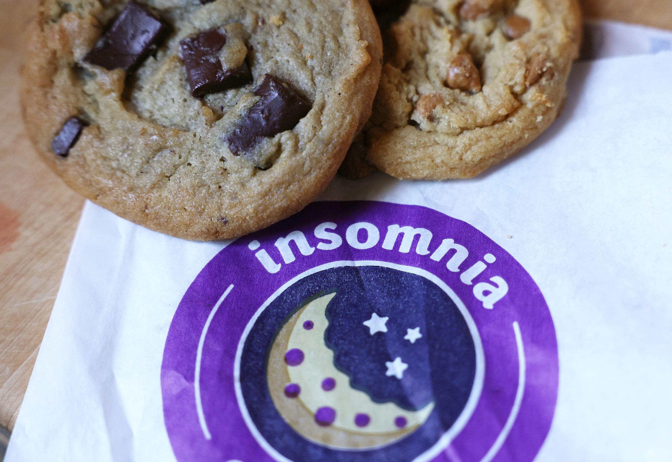SAN ANSELMO, CALIFORNIA - OCTOBER 03: In this photo illustration, Insomnia Cookies are displayed on...