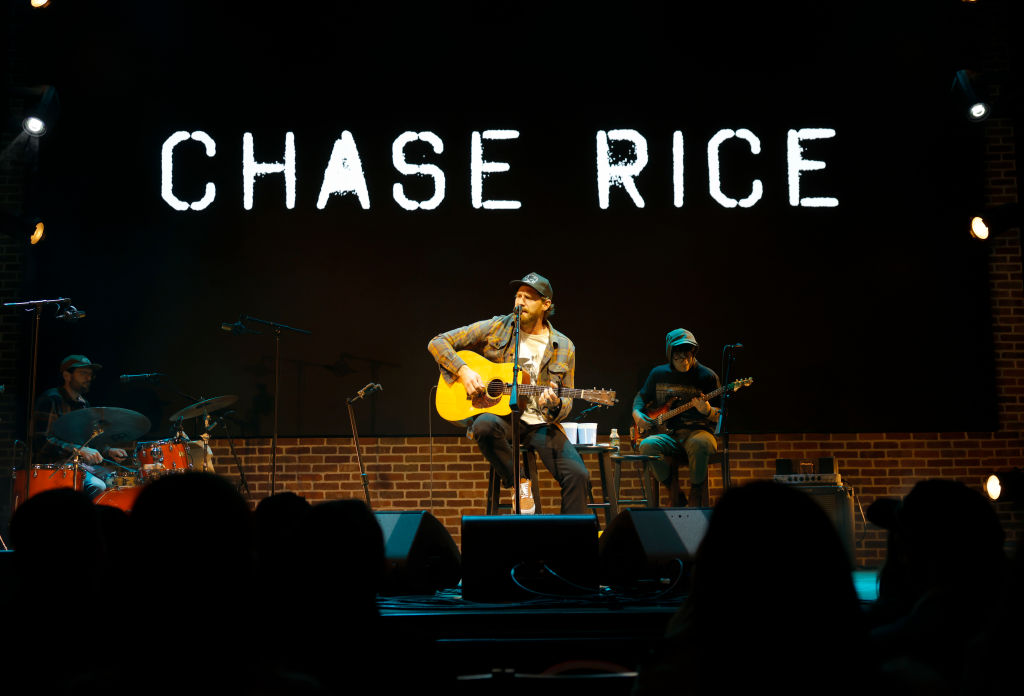 NASHVILLE, TENNESSEE - FEBRUARY 13: Chase Rice performs at Neon Steeple at Chief's on February 13, ...