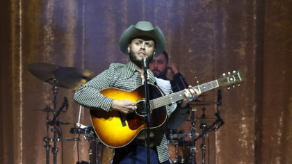 NASHVILLE, TENNESSEE - NOVEMBER 14: Singer & songwriter Charley Crockett performs at the Ryman ...