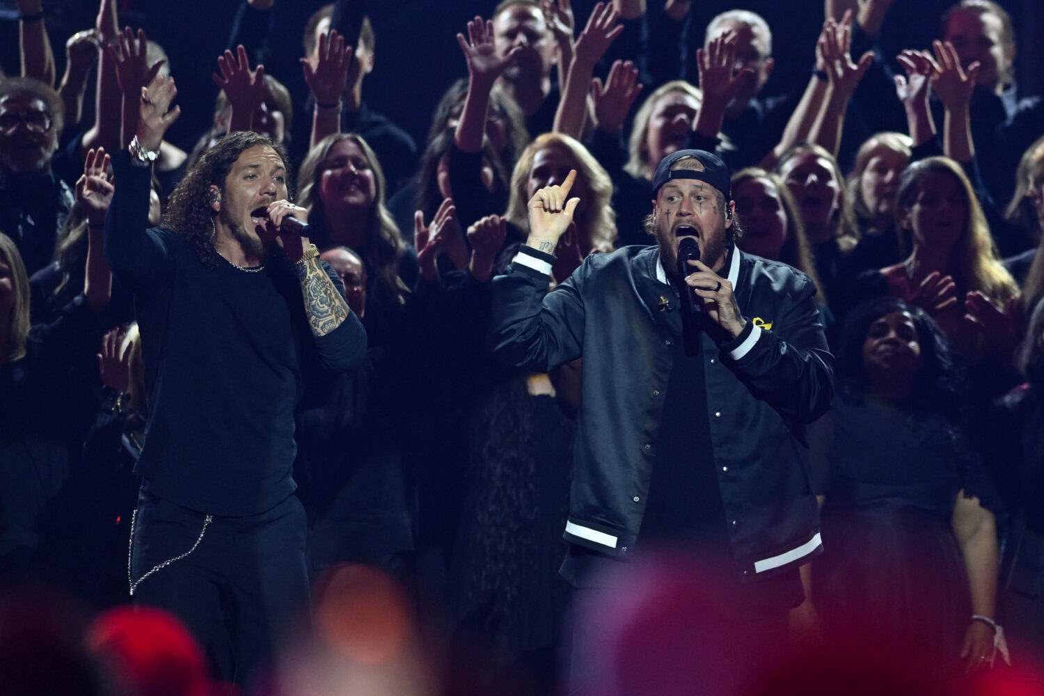 NASHVILLE, TENNESSEE - OCTOBER 7: In this image released on October 10, 2025, Brandon Lake and Jell...