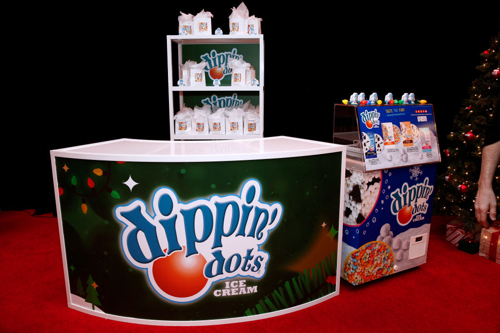NEW YORK, NEW YORK - DECEMBER 13:  A view of the dippin'dots booth at the iHeartRadio's Z100 Jingle...