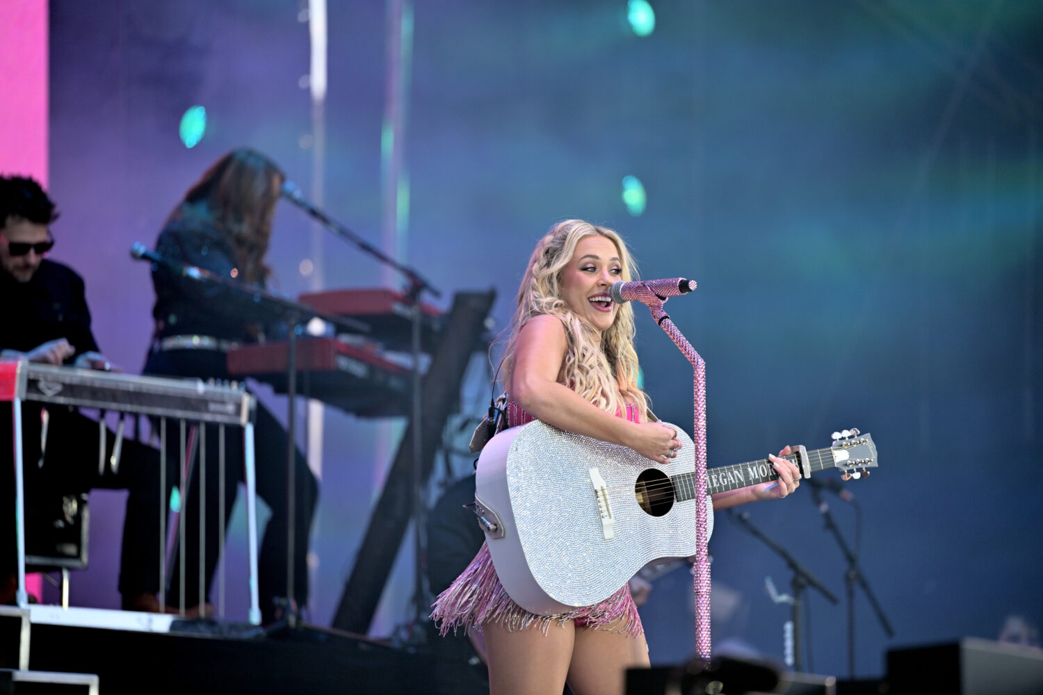 INDIANAPOLIS, INDIANA - APRIL 05: Megan Moroney performs onstage for the Capital One JamFest during...