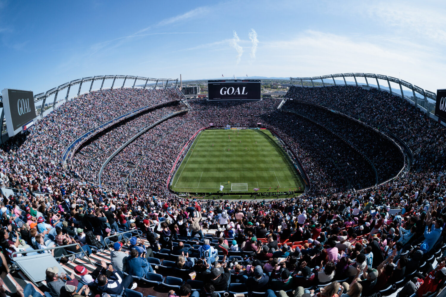 DENVER, COLORADO - APRIL 18:(EDITORS NOTE: In this photo taken from a remote camera) General view i...
