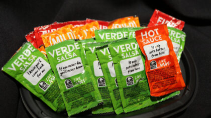 Taco Bell sauce packets....