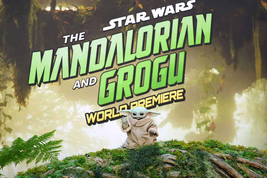 LOS ANGELES, CALIFORNIA - MAY 14: Grogu attends The Mandalorian and Grogu Los Angeles World Premier...