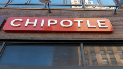NEW YORK, NEW YORK - FEBRUARY 06: A Chipolte restaurant stands in Manhattan on February 06, 2024 in...