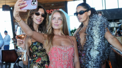 IBIZA, SPAIN - MAY 28: Guests take a selfie in the bar during the E1 Ibiza Showrun 2026 presented b...