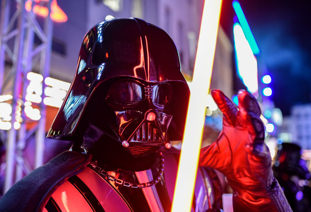 LONDON, ENGLAND - DECEMBER 18:  Darth Vader at the European premiere of "Star Wars: The Rise of Sky...