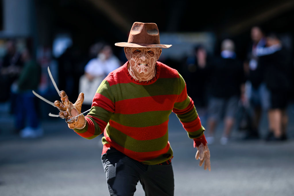 NEW YORK, NEW YORK - OCTOBER 06: Freddy Krueger poses during New York Comic Con 2022 on October 06,...