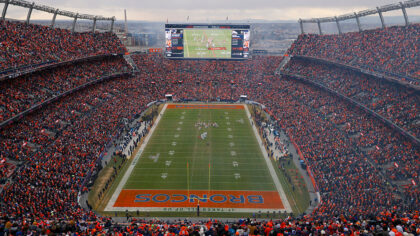 DENVER, COLORADO - JANUARY 25: A general view inside the stadium during the first quarter in the AF...