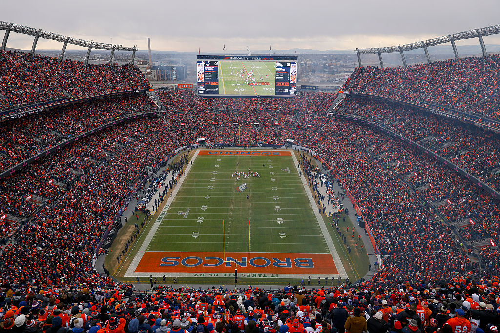 DENVER, COLORADO - JANUARY 25: A general view inside the stadium during the first quarter in the AF...
