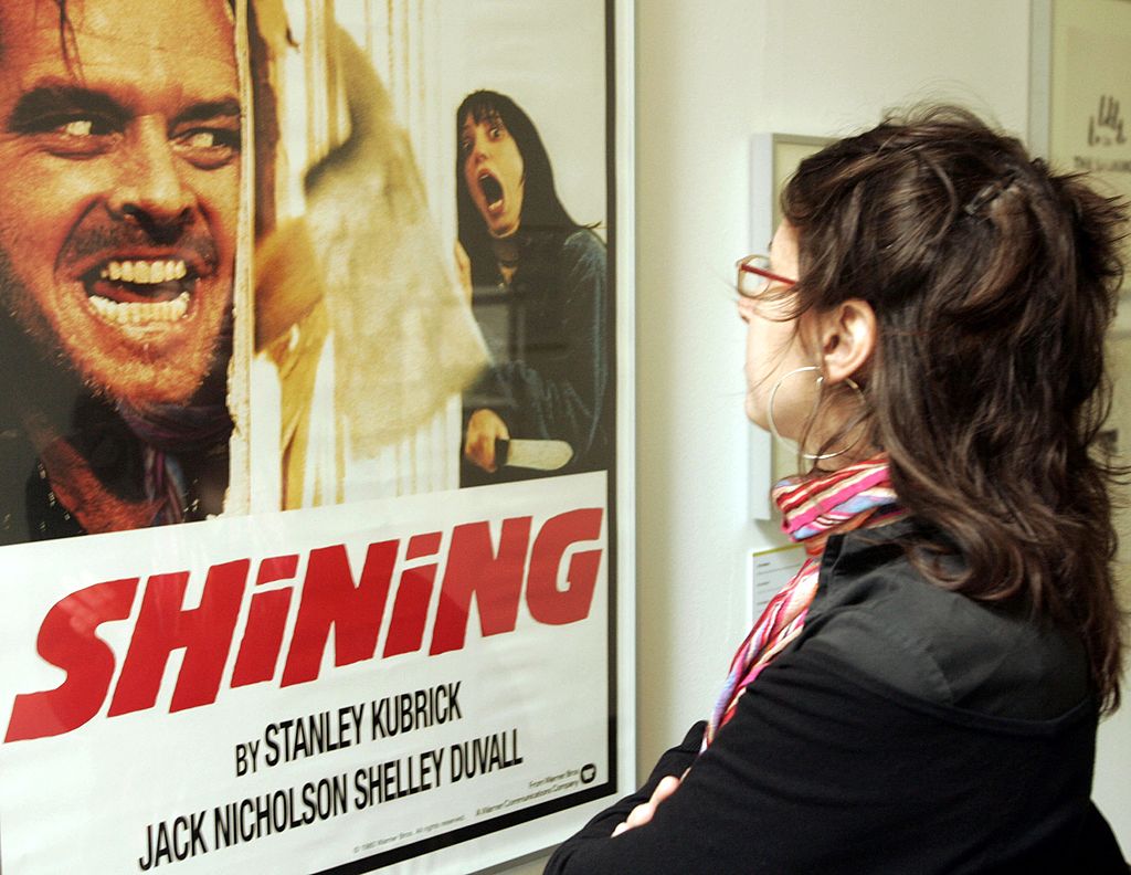 GHENT, BELGIUM - OCTOBER 14:  A woman looks at a display from the movie "The Shining" is seen at an...